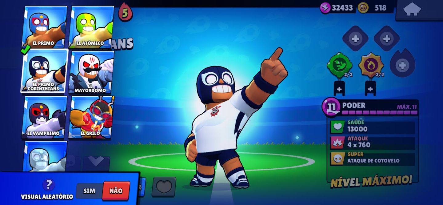 CONTA BRAWL STARS COMPLETA | 300 SKINS | TODOS OS BRAWLERS 76K TROFEUS