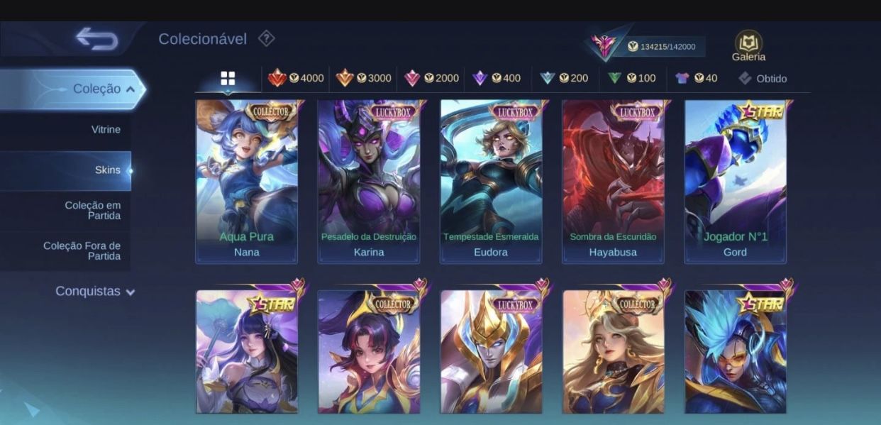 Conta de móbile Legends