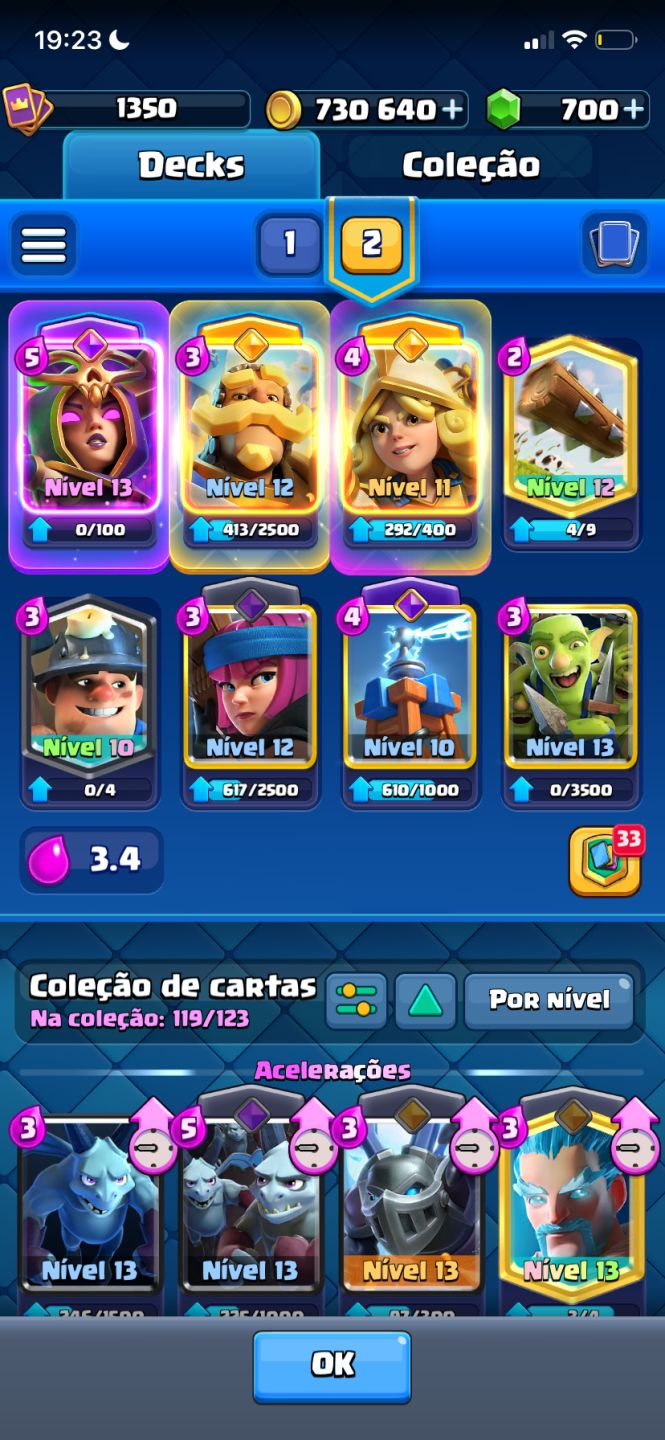 CONTA CLASH ROYALE 7k DE TROFÉUS
