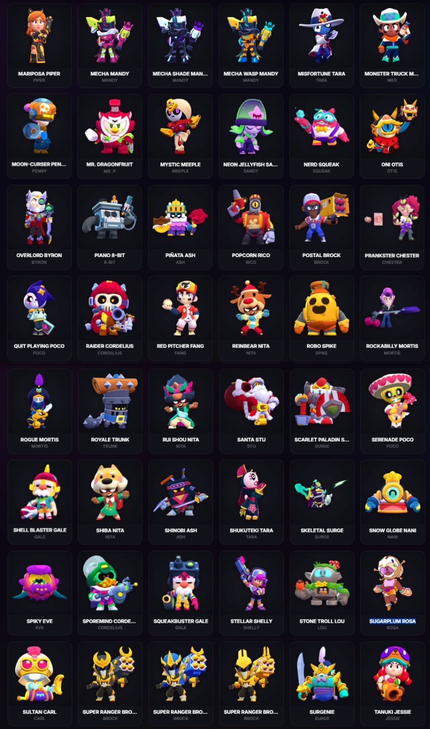 CONTA BRAWL STARS OG | 72K TROFÉUS | LENDÁRIO I BEST | 107 BRAWLERS (49 P11) | M