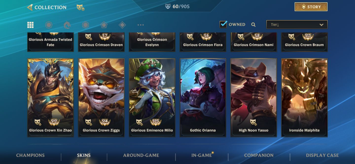 Conta Mestre com 60 Skins !