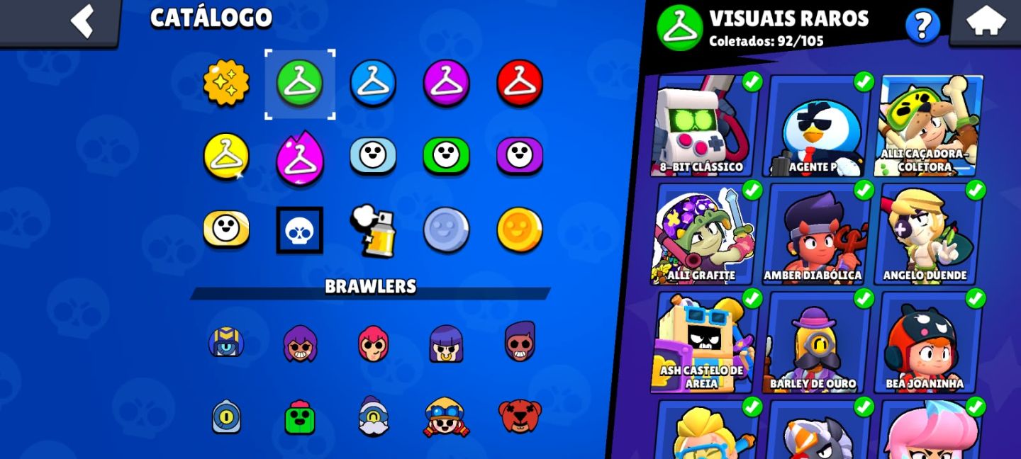 Conta brawl stars,55k trofeus,mtas skins,lendario e fama saturiana 1