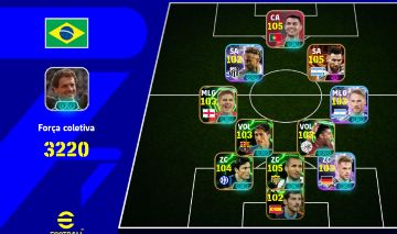 CONTA DE EFOOTBALL MOBILE 3220 DE FORÇA COLETIVA