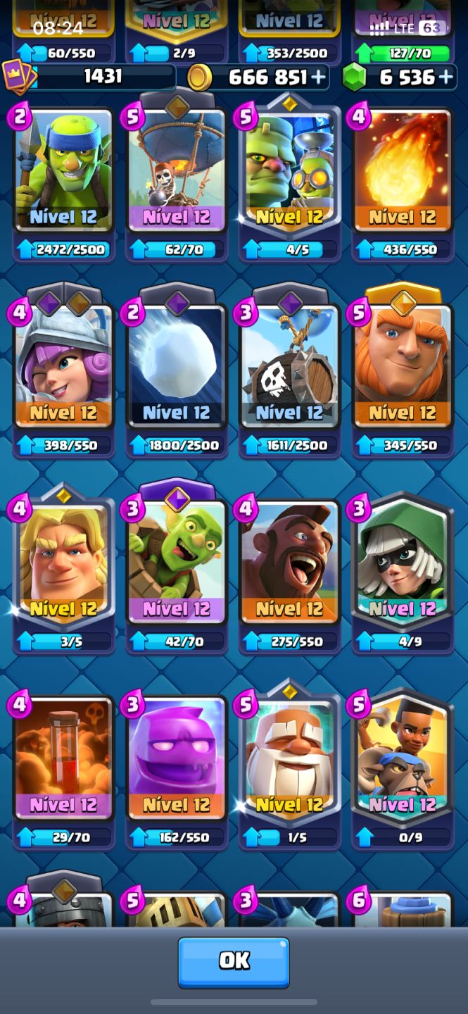 CLASH ROYALE 8 ANOS | KT15 | 11.1K TROFÉUS | 6.5K GEMAS | LVL 16