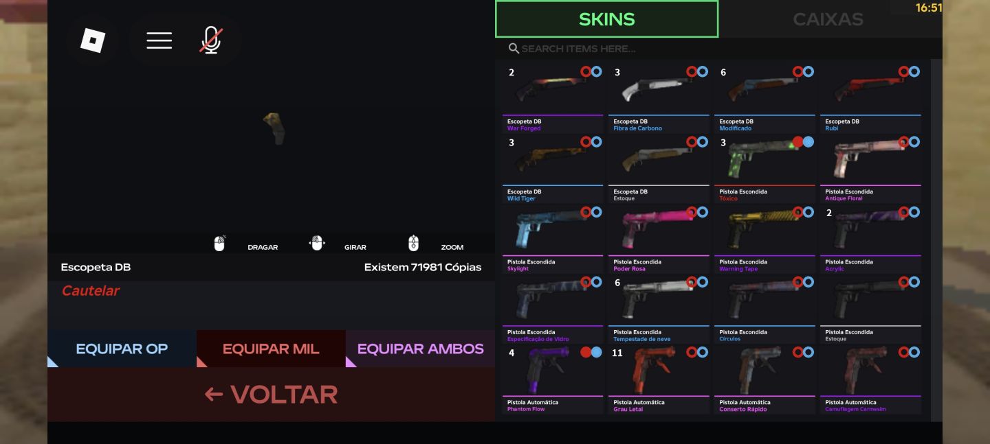 SKINS DEFUSAL FPS ROBLOX