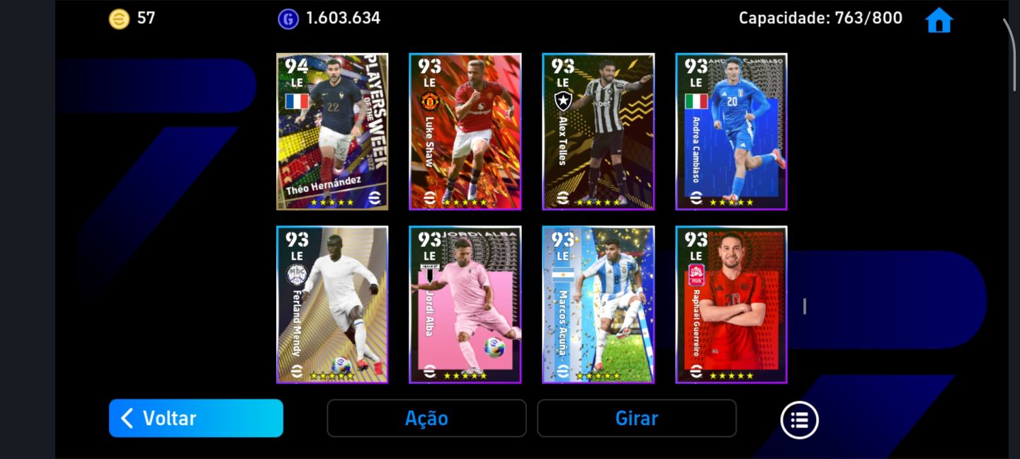 CONTA DE EFOOTBALL MOBILE 3100+ DE FORÇA COLETIVA