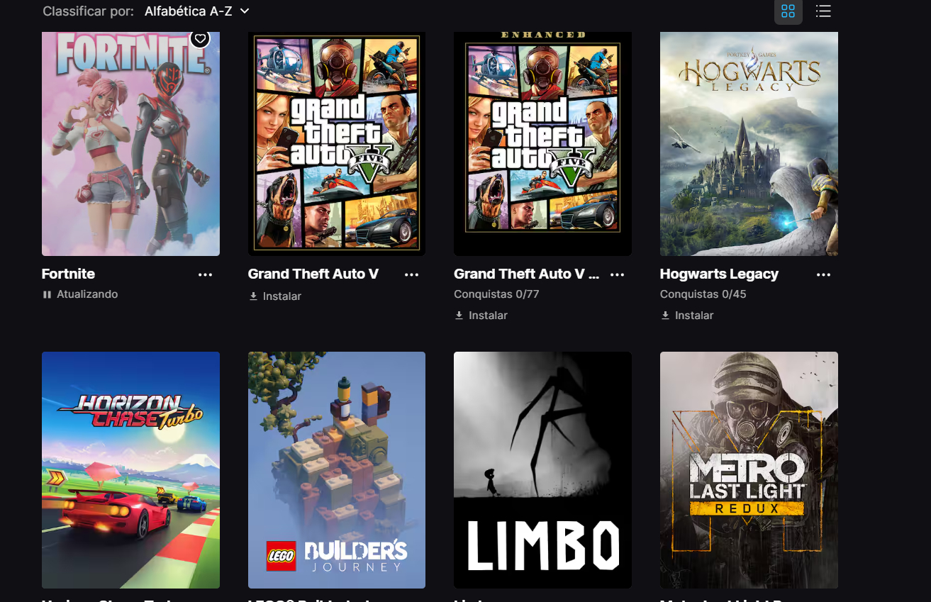 Conta Epic Games 20+ jogos