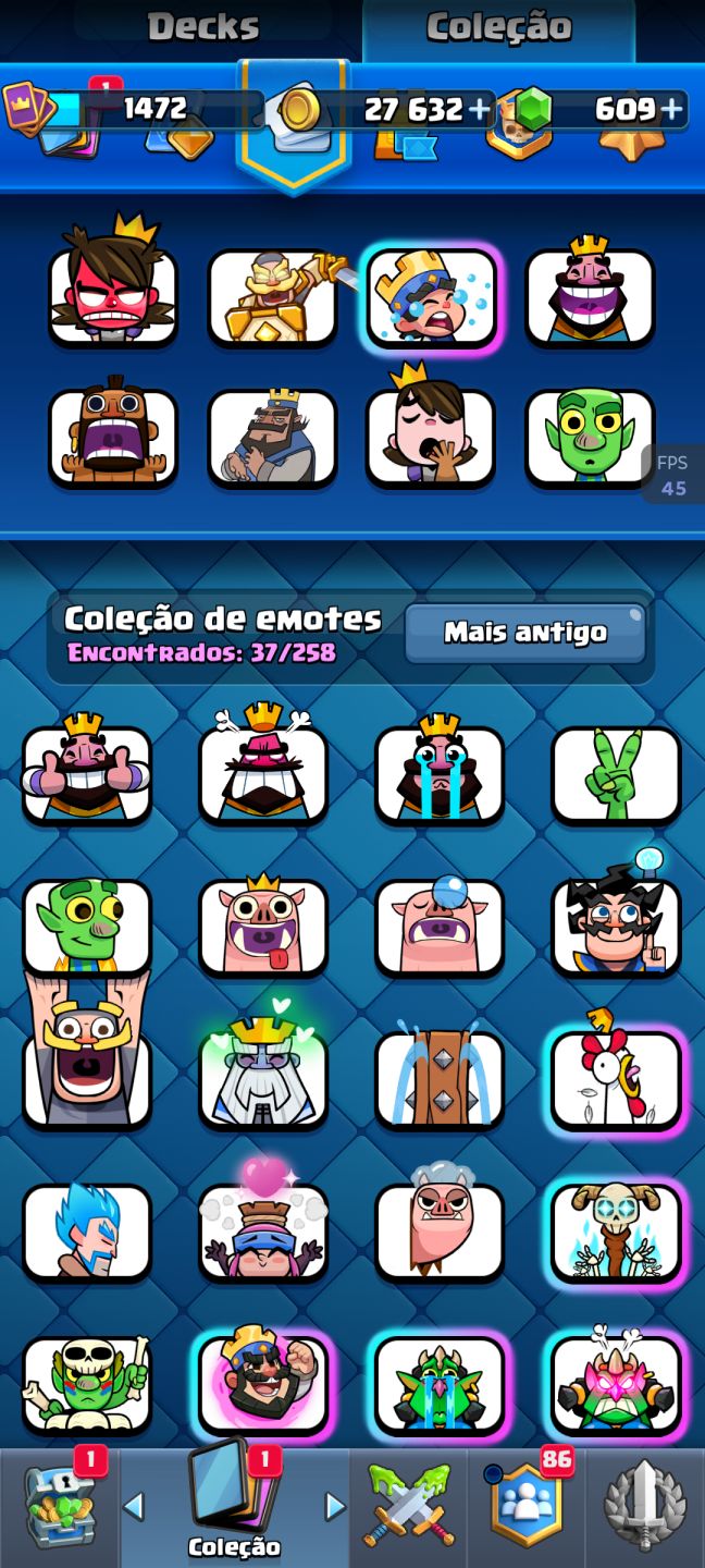 CONTA DE CLASSE ROYALE COM 11K DE TROFÉU
