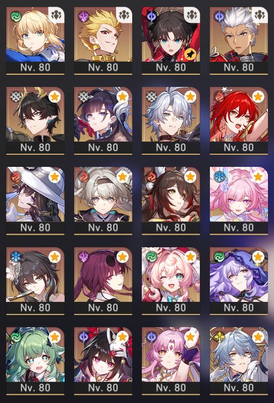 Honkai star rail com personagens limitado