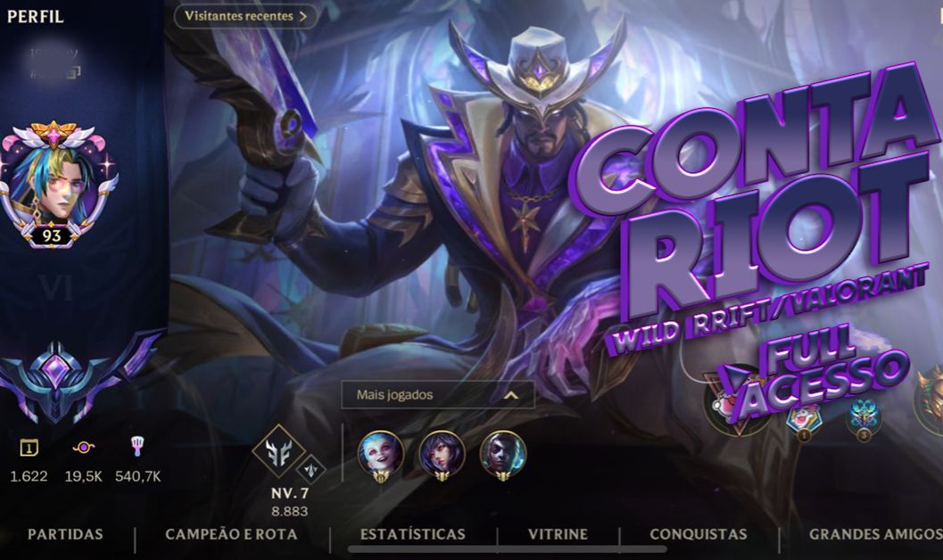 Conta Riot (Wild Rift, Valorant,)