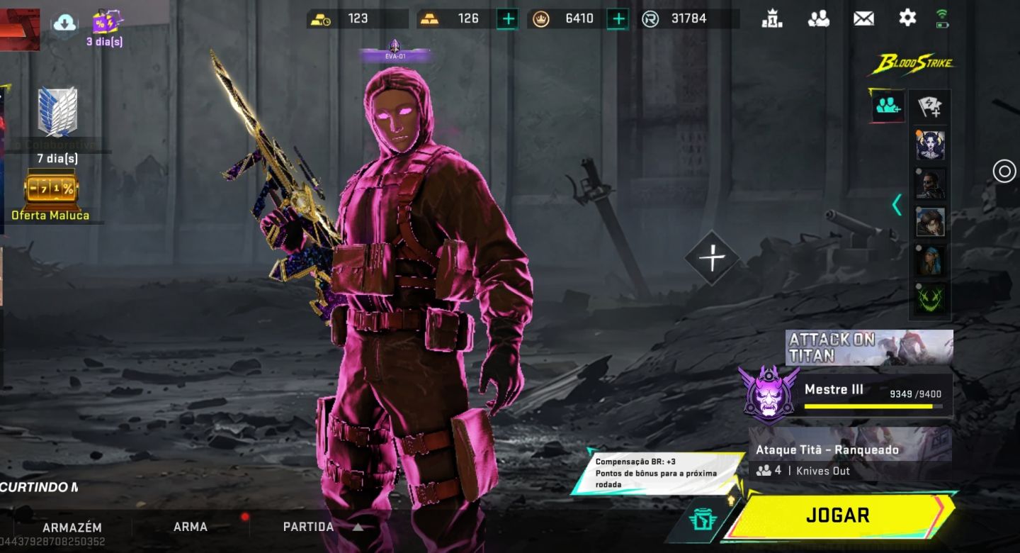CONTA BLOOD STRIKE MAIS COMPLETA - CHEIA DE COLABORAÇÃO + ETERNA