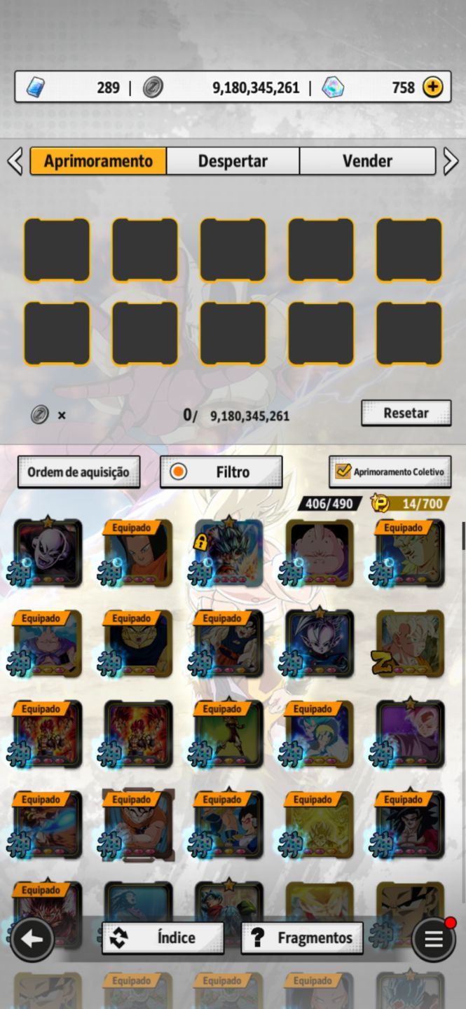 CONTA DRAGON BALL LEGENDS END GAME LVL 680
