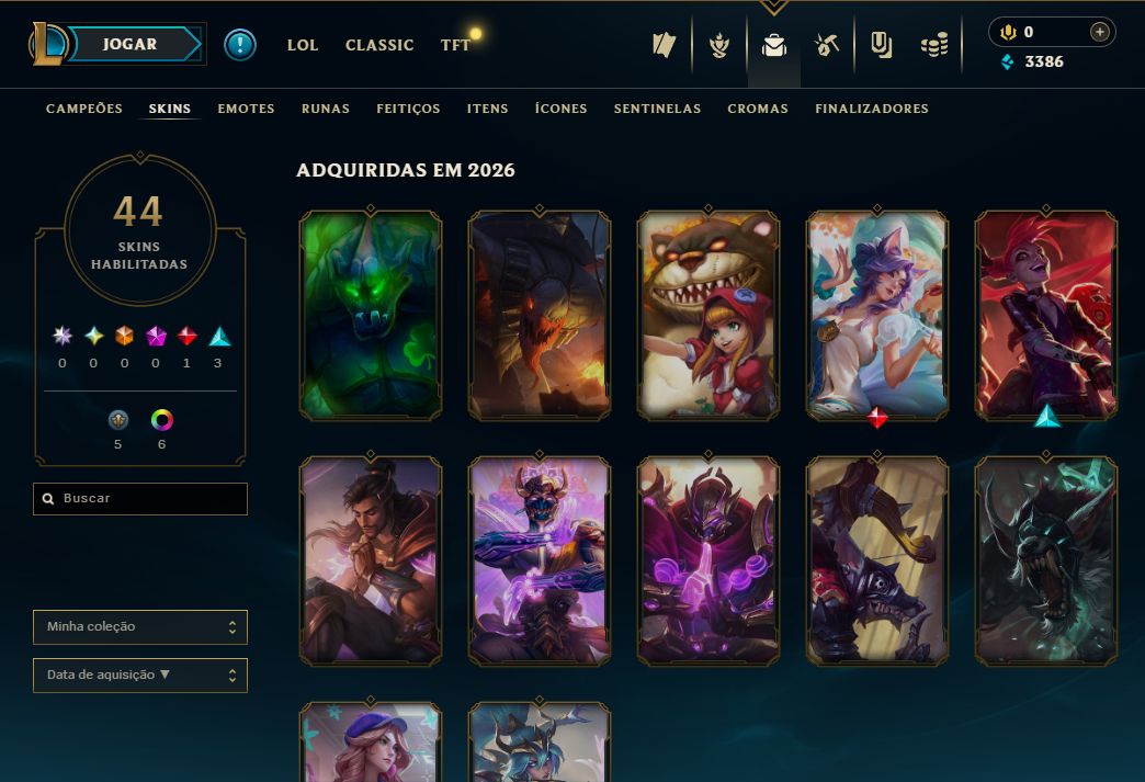 CONTA LOL BR MESTRE | LEVEL 69 | 44 SKINS | PRONTA PARA RANKEADA