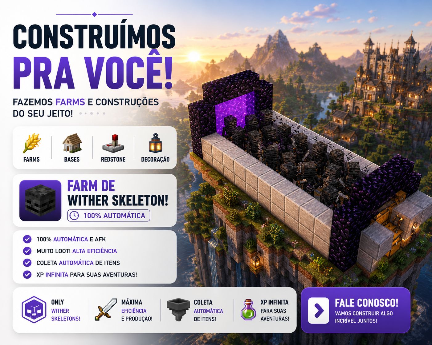 Construímos para você ! Minecraft Bedrock