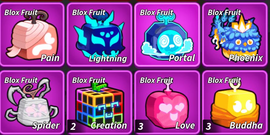 Frutas Físicas BLOX FRUITS - TRADE