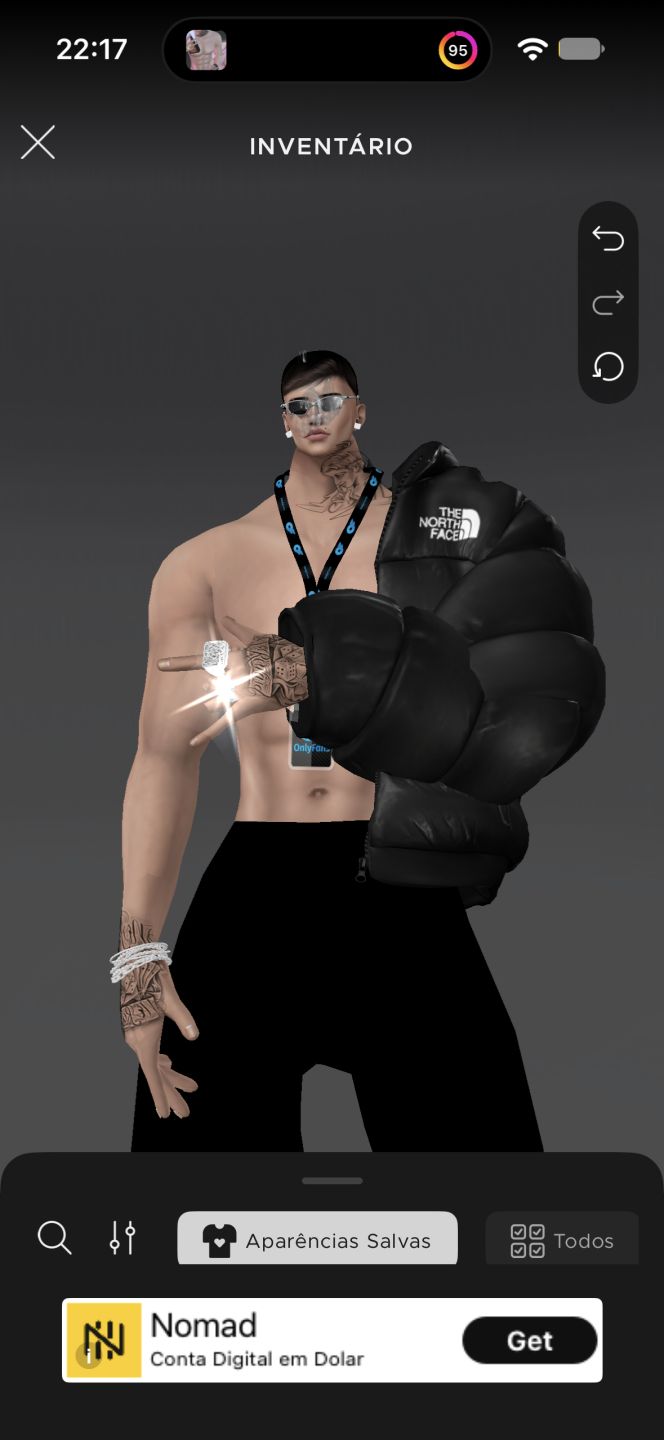 Conta masculina parei de jogar