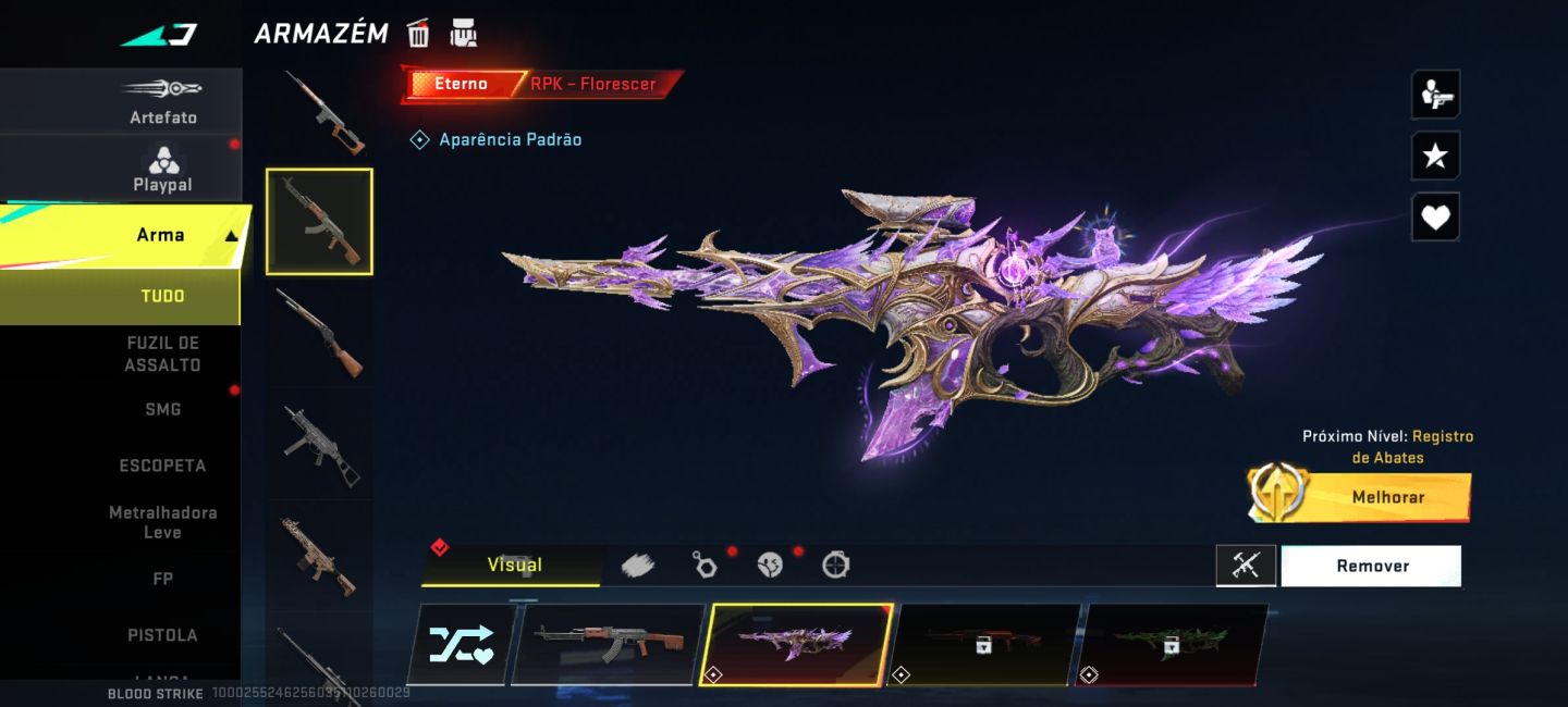 ETERNO: RPK - Florescer + AK47 - Vazio + Lança Blossom+ P90 ultra
