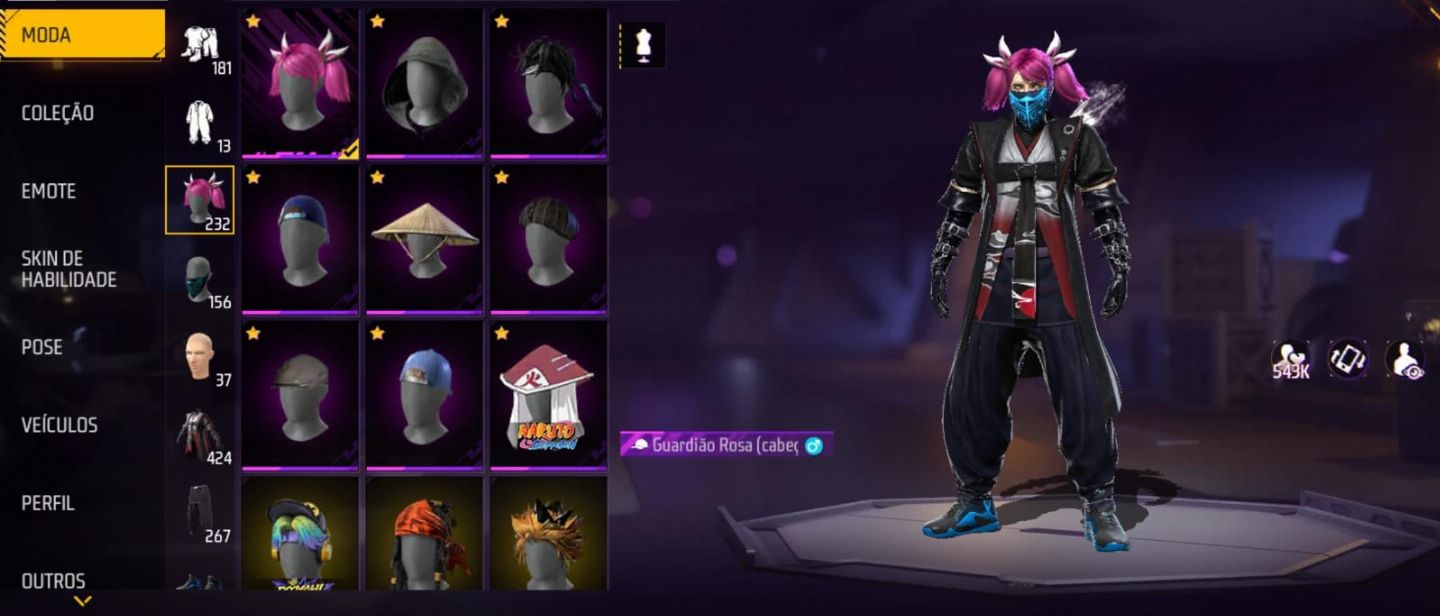 Conta free fire LVL 71 Gemada