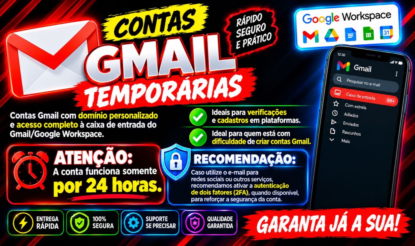 GMAIL TEMPORÁRIO 24 HORAS | LEIA