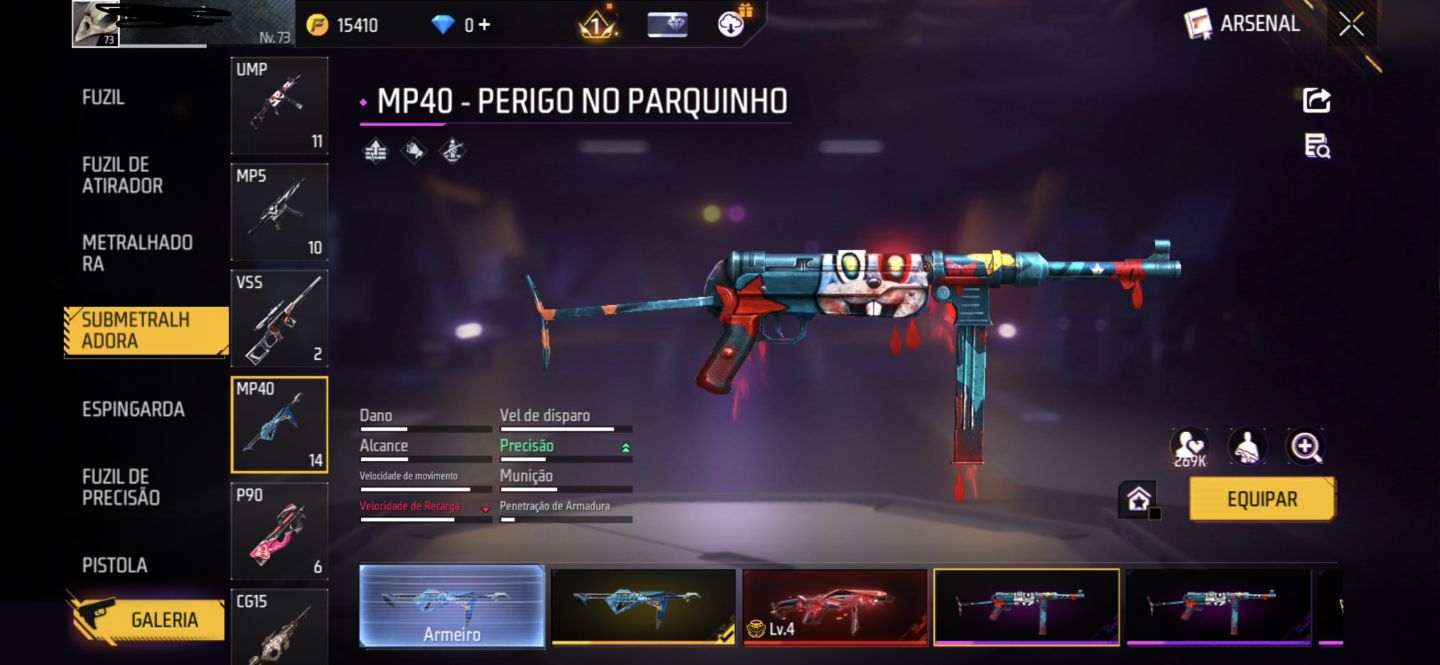 Conta de Free Fire com pacote itachi antiga