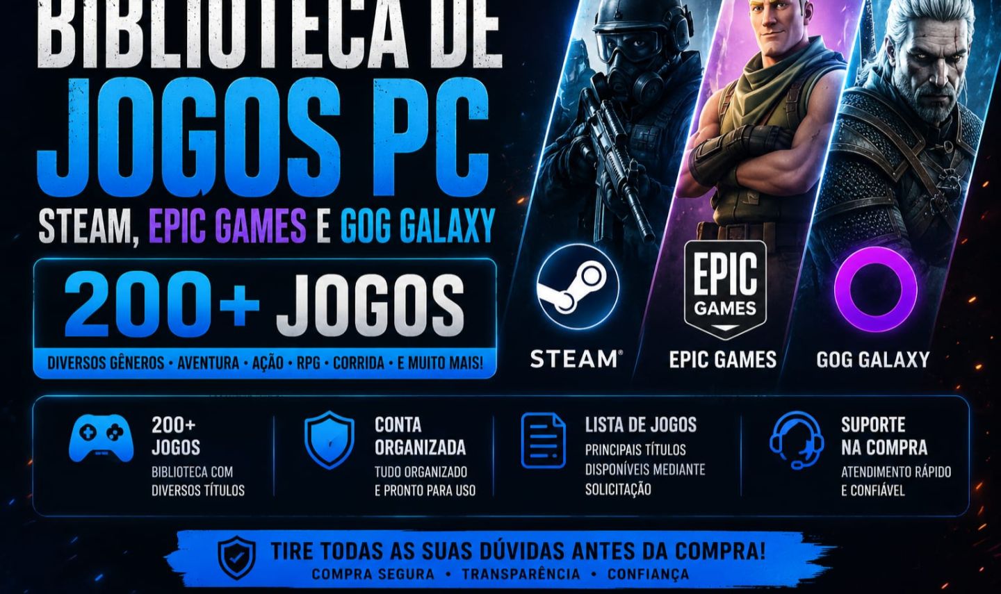 Biblioteca de Jogos PC | Steam 200+ Jogos