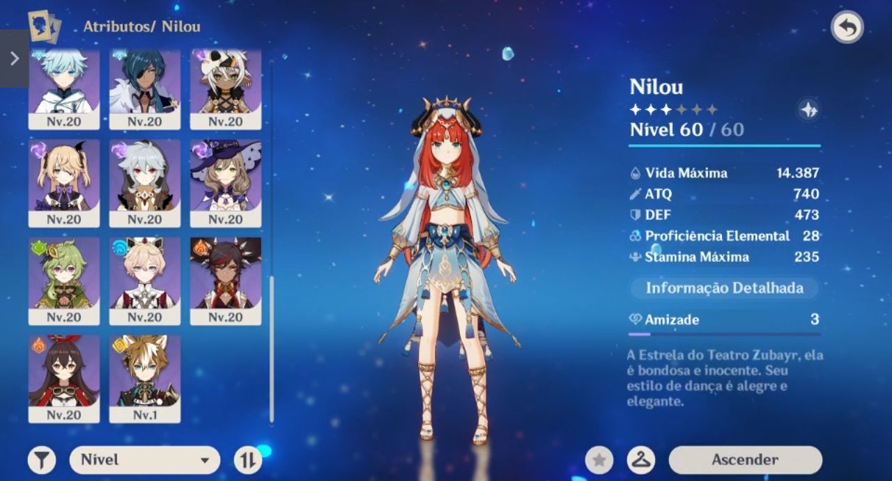 Conta Genshin impact + HSR com Nilou, Keqing E1, Yumemizuki e Evanescia!!
