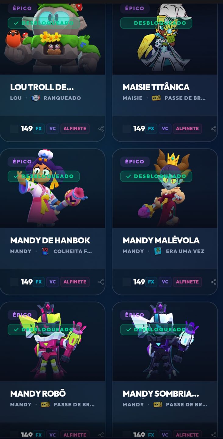 Conta Brawl Stars Diamante I