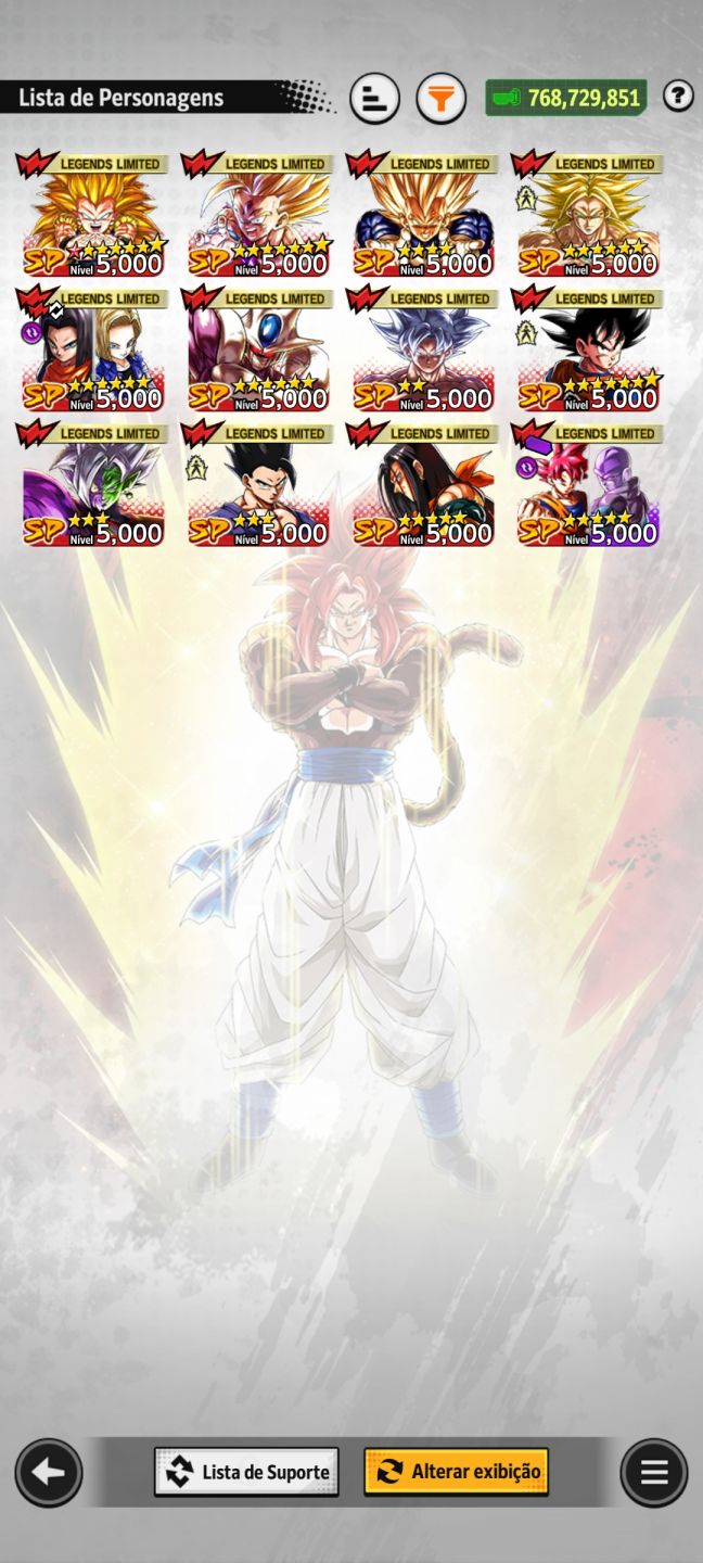 Conta Dragon Ball Legends end game
