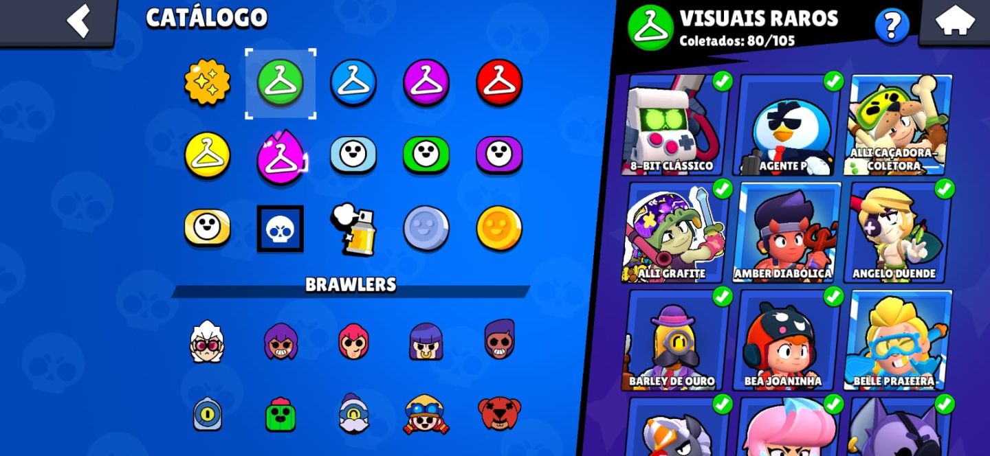 CONTA BRAWSTAR MUITO BOA 56K TROFEU 103 BRAWLERS