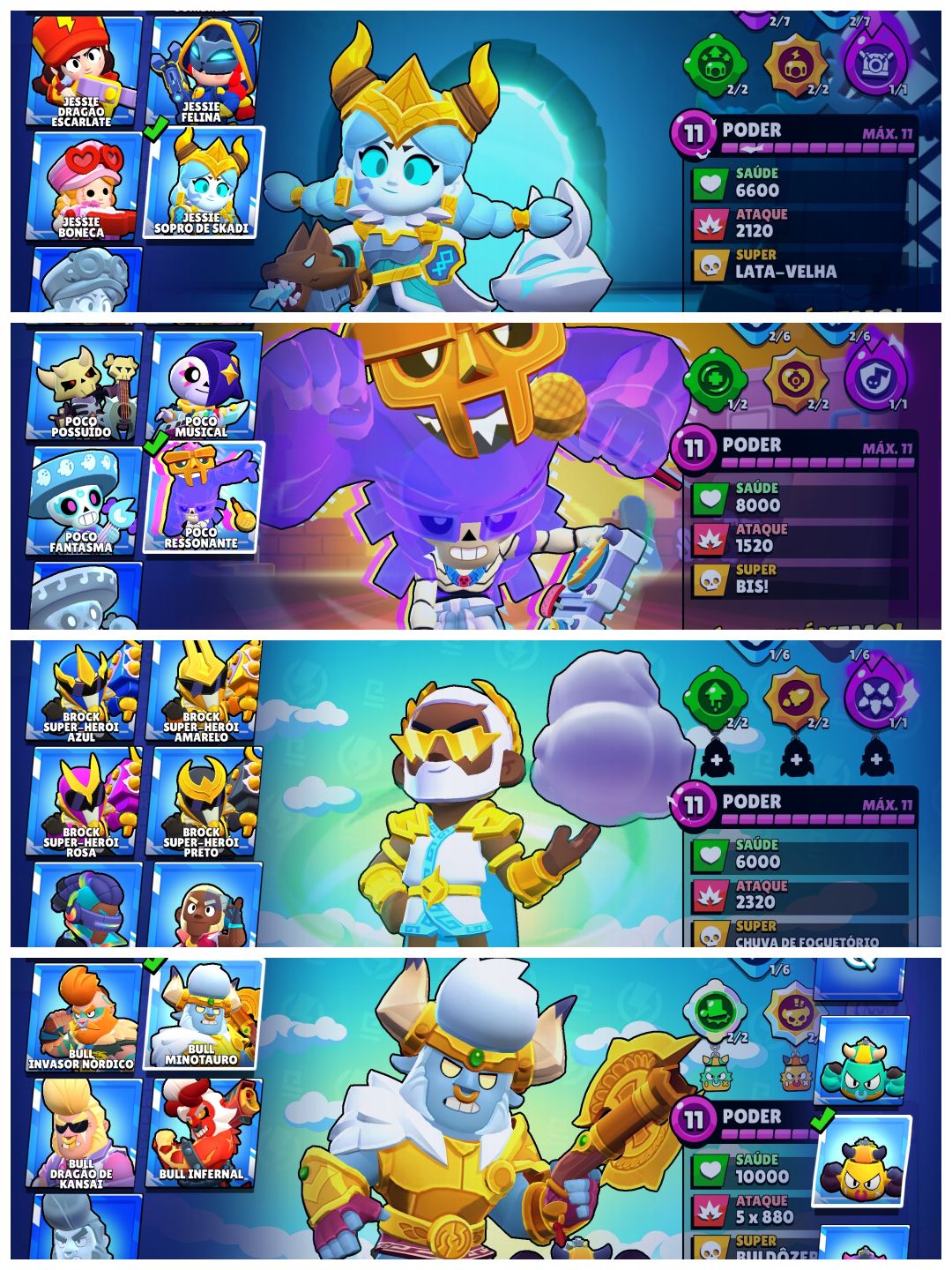 Conta Full mais de 500 Skins 44 Lendárias e 44 míticas vejam fotos e descrição