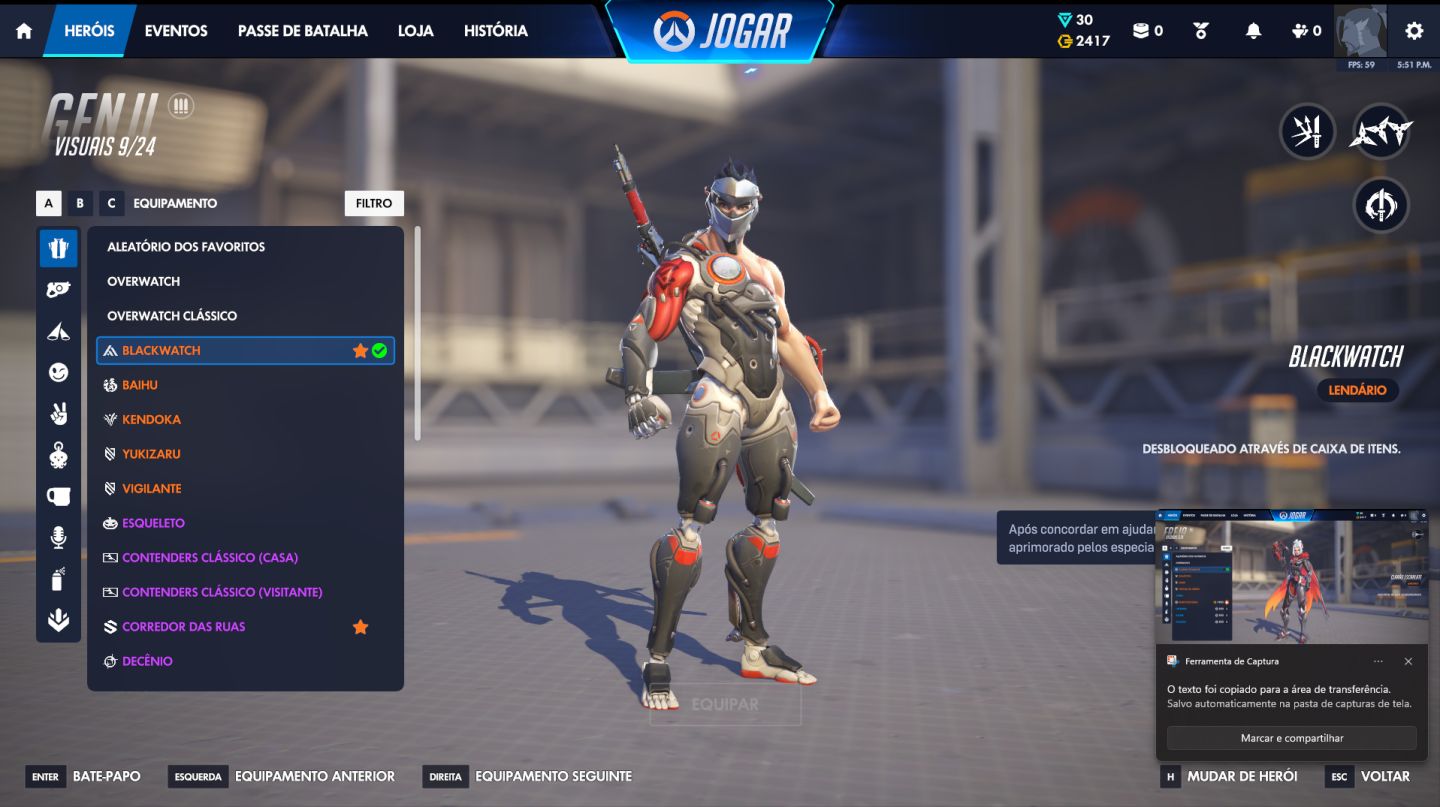 CONTA OVERWATCH BASTANTE SKINS DE LOJA, PREÇO PODE SE NEGOCIAR