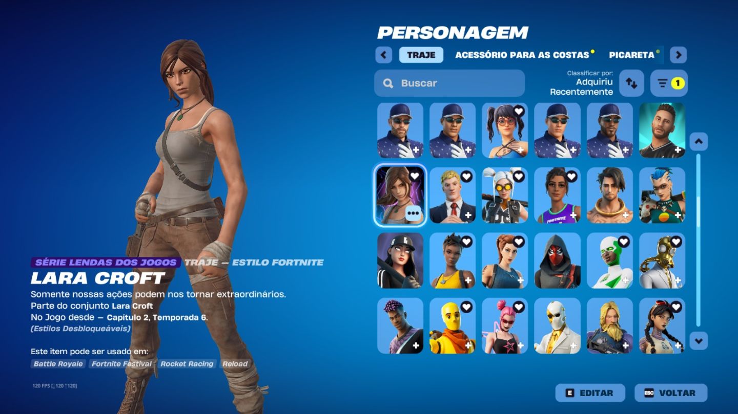 Conta epic games com fortnite skins muito rara e Ea fc 27