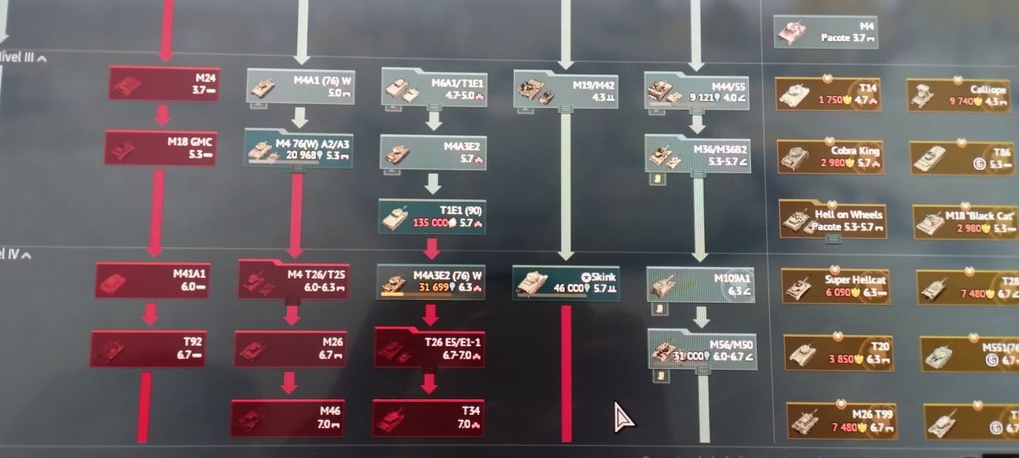 CONTA WAR THUNDER/6.7 EUA/6.7 ALEMANHA/III USSR