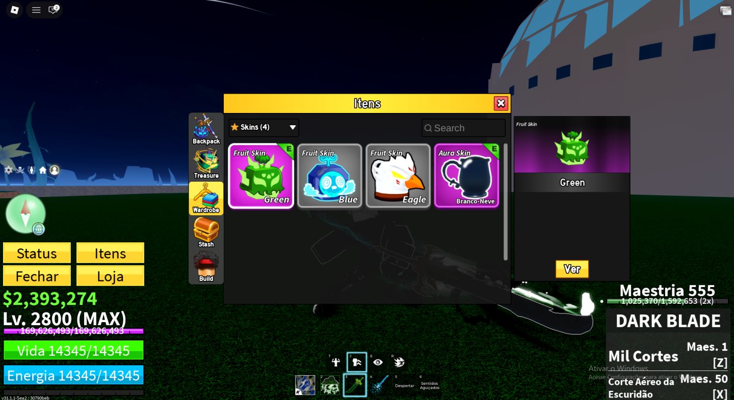 Conta de Blox Fruits Full com Buddha, Magma e Ice perm e Gamepass Dark blade V3