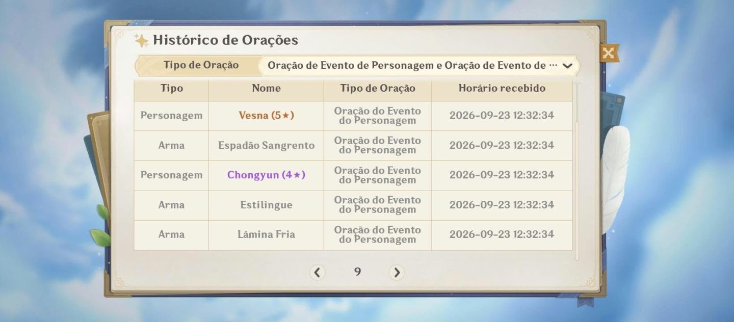 [GENSHIN] VESNAC2R1 ODETTE CLORINDE USER LIVRE (67 RESINAS)