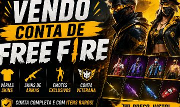 Conta Free Fire Muito Completa Skins Raras e Emotes