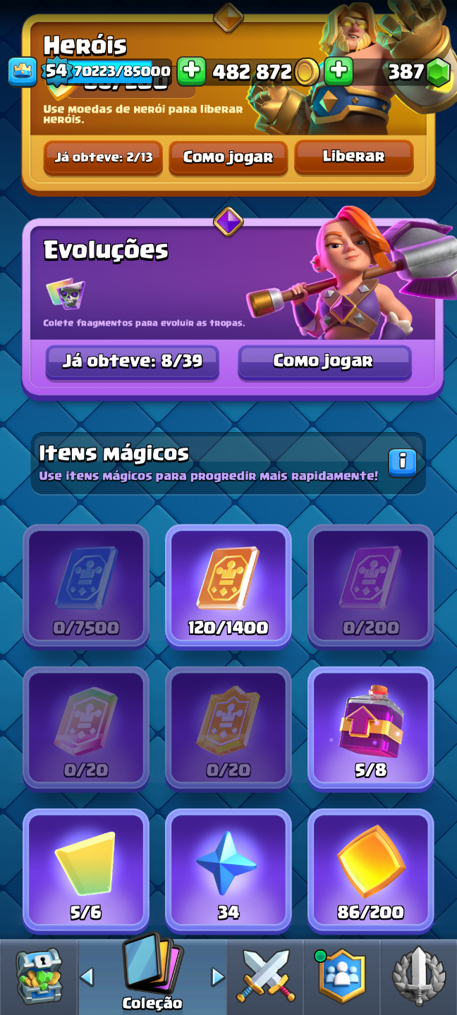 MELHOR CONTA CLASH ROYALE 10K TROFÉUS, COM CARTAS NÍVEL 16 E VALOR NEGOCIÁVEL!!!