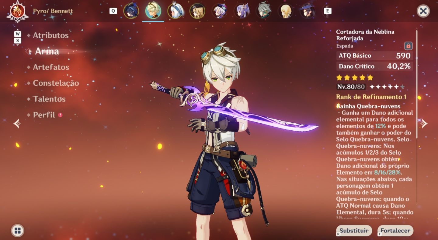 CONTA GENSHIN IMPACT RANK 55 CONTA COM CLORINDE C2R2 + ABSOLVIÇÃO R2
