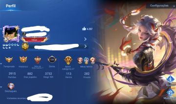 Vendendo conta do (Honor of kings) Nobreza (V) 7/ 287 skins