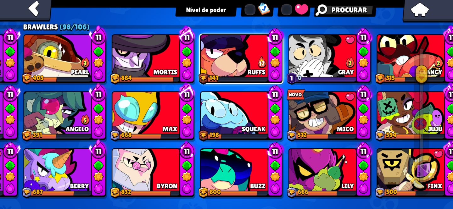 Conta de Brawl Stars é Clash Royale