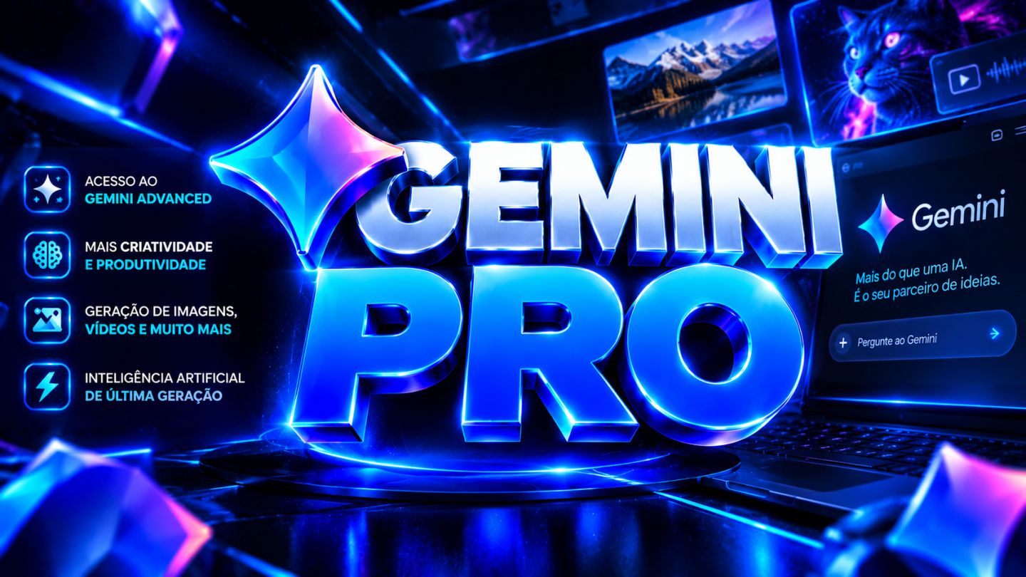 GEMINI PRO | GOOGLE AI PRO + VEO + FLOW + 5TB - NA SUA PRÓPRIA CONTA