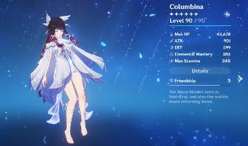Conta AR60 Columbina - Scara - Kazuha - Raiden - Ayato - Hutao - Ganyu