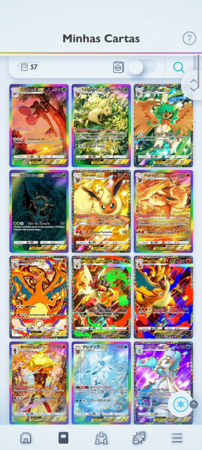 Duas contas pokémon pocket nível 60 e 40 as duas inclusas juntas, muitas raras