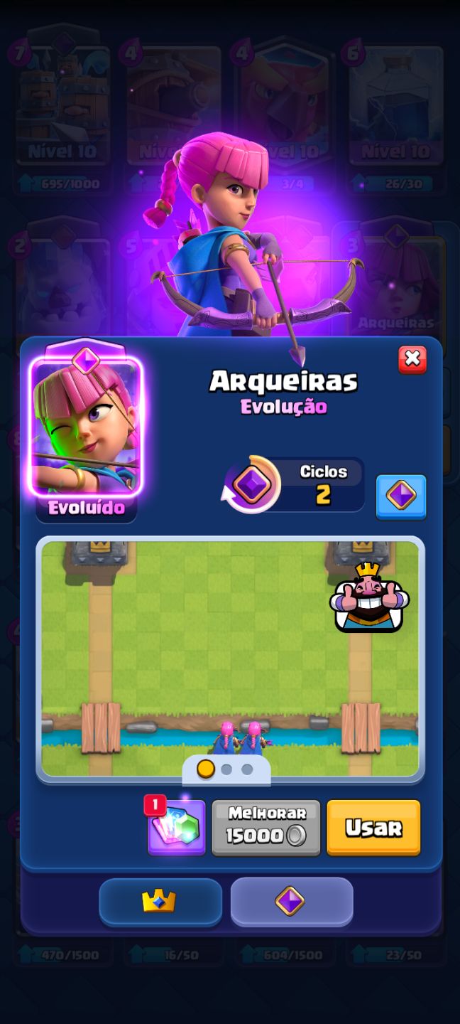 Conta Clash Royale, 4 anos com evolutivas