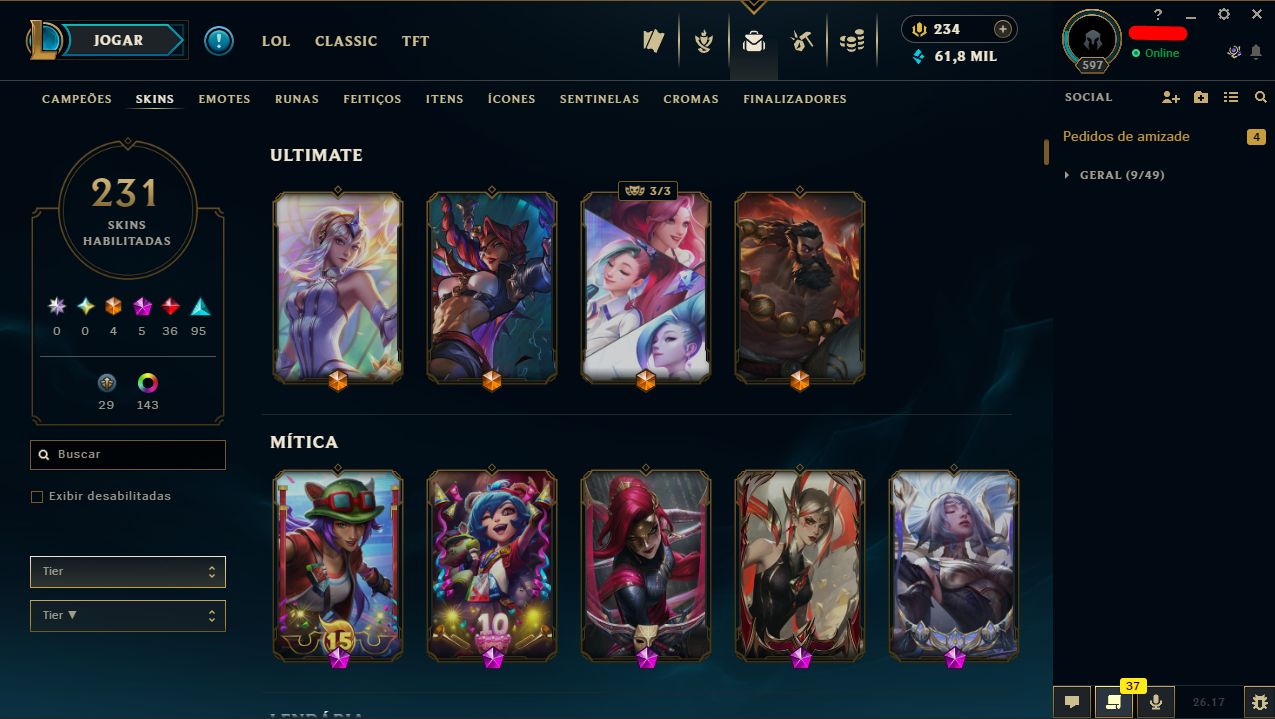 Conta de Lol/Valorant/Full Acesso / Bundle Champions 26 / Entrega Rápida