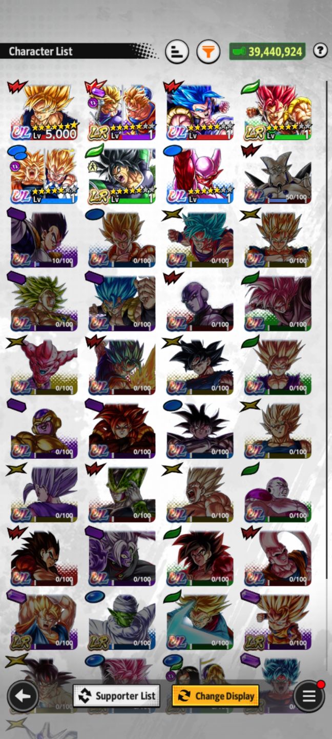 Conta Dragon ball legends 22k cristal,vários ultras e legends.