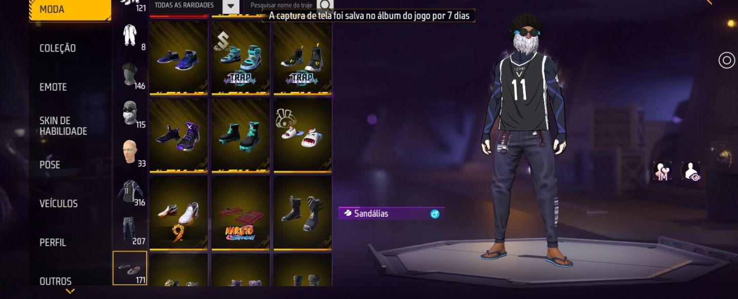 CONTA FF RARA BARBA DO VELHO+CALÇAS DOWN+6ANOS+JIRAIYA+ONE PUNCH MAN ETC