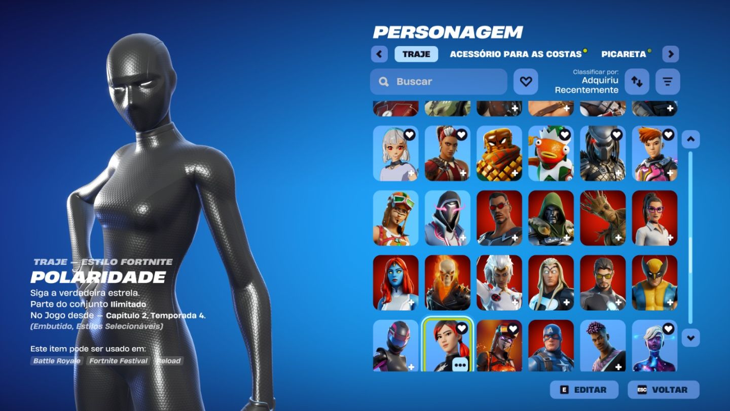 Conta de Fortnite com 140 Skins | Polarity | Promoção!