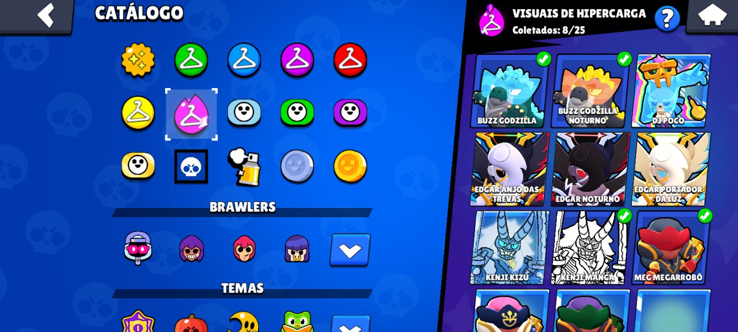 Conta de brawl stars com mais de 120k de trofeus, 500 skins, e mestre 2020