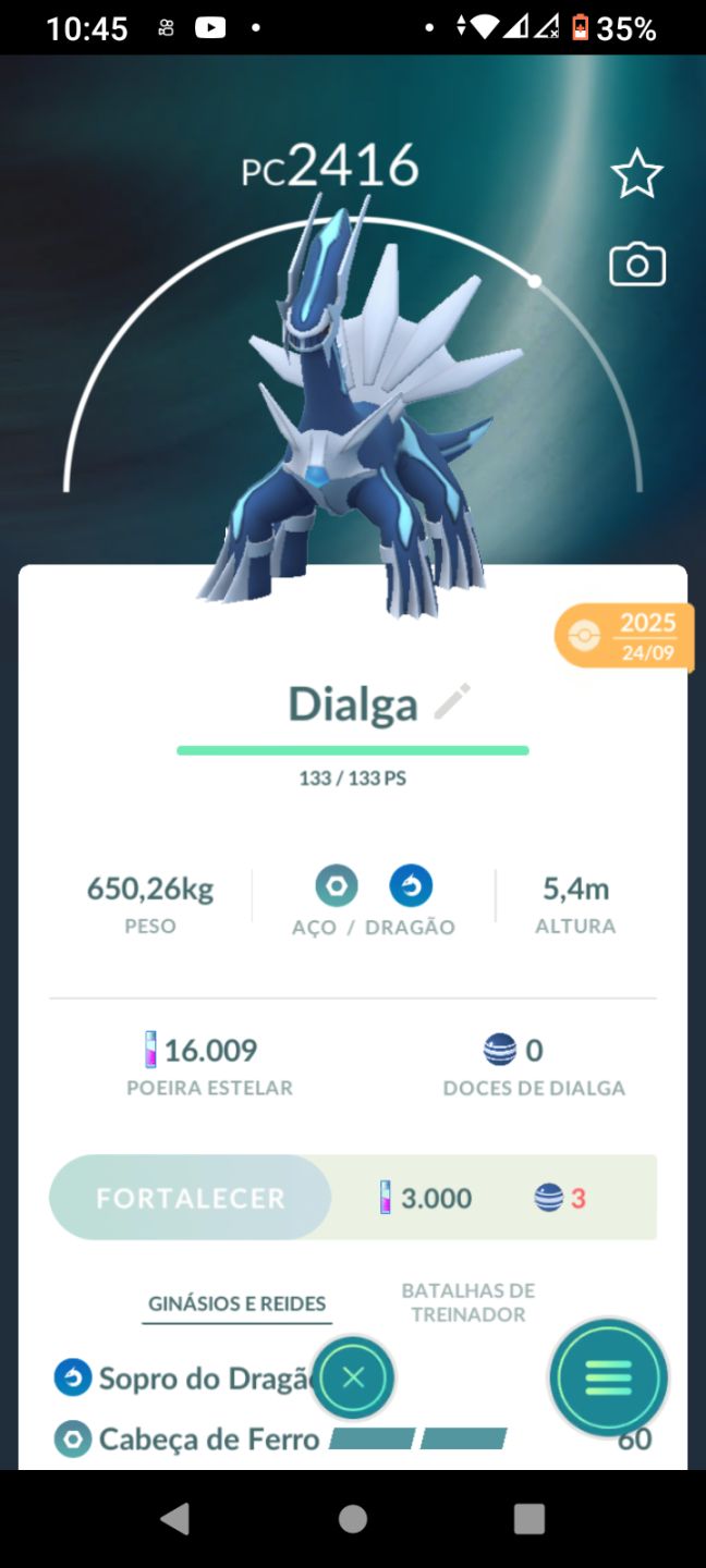 CONTA POKÉMON GO | LV 37 | 15 LENDÁRIOS | 10 SHYNIES